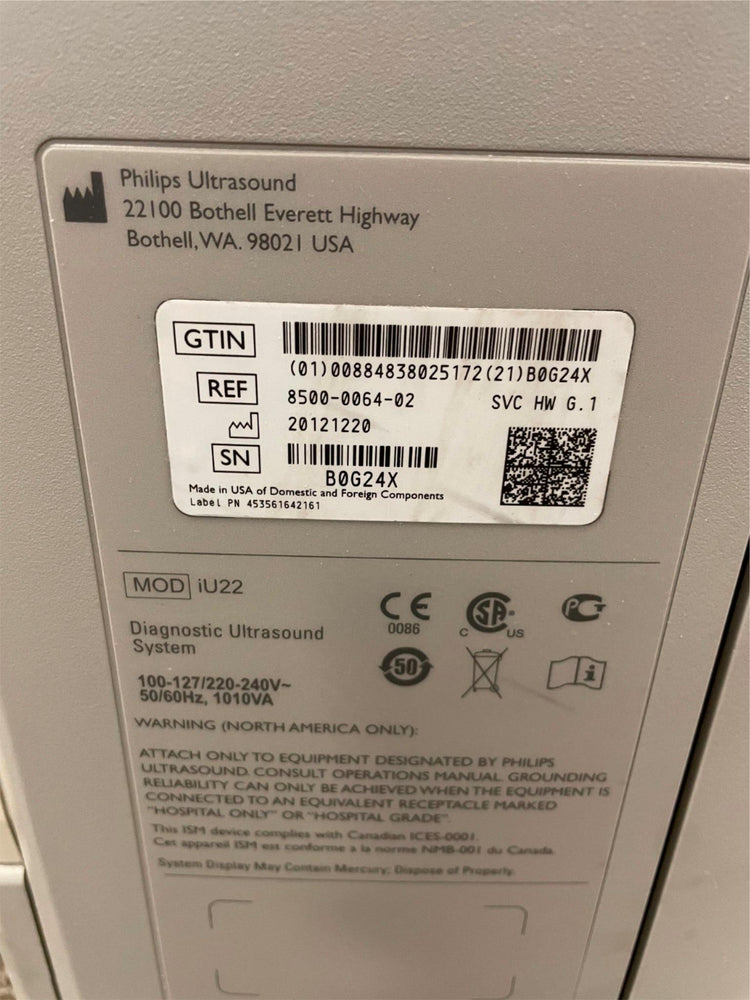 
                  
                    Philips IU22 Diagnostic Ultrasound System  - For Parts
                  
                