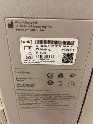 
                  
                    Philips IU22 Diagnostic Ultrasound System  - For Parts
                  
                