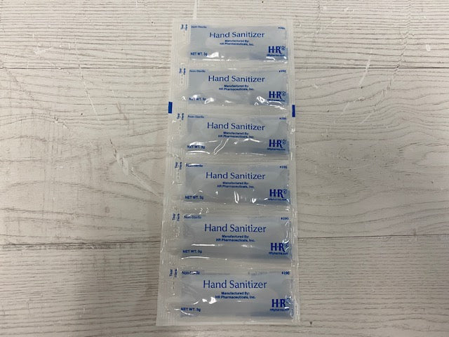 HR Hand Sanitizer 3 gm Portable Packets 1 Case, 1728 units MP-001