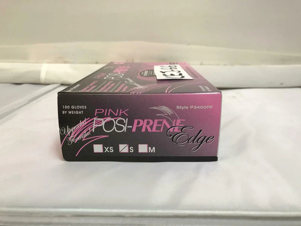 Lot of 2 - CSC Pink Posi-Prene Edge P3400PF, Small, Box of 100 Gloves | CEJ-66