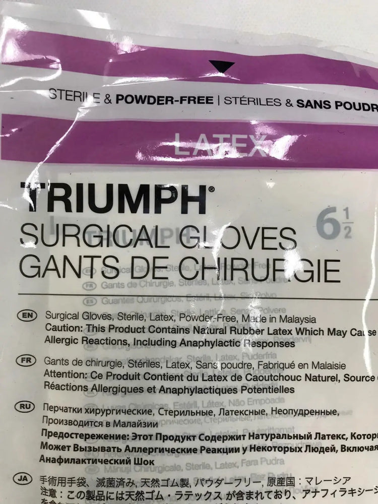 
                  
                    Lot of 2 - Medline MSG2265 Triumph Surgical Gloves Size 6 1/2 | CEJ-99
                  
                