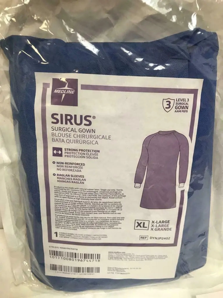 
                  
                    Lot of 3 - Medline DYNJP2402 SIRUS Surgical Gown Level 3 X-Large | CEJ-82
                  
                