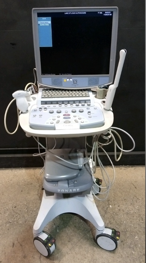 ZONARE Z ONE ULTRASOUND MACHINE WITH 4 PROBES - C6-2, E9-4, C8-33D, C9-3