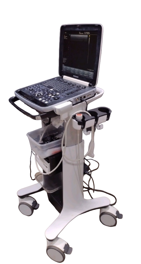 
                  
                    SAMSUNG HM70A PORTABLE ULTRASOUND MACHINE WITH 2 PROBES (PE2-4, LA3-16AD)  2015
                  
                